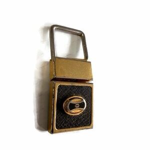Gucci Gold and Brown Key Holder